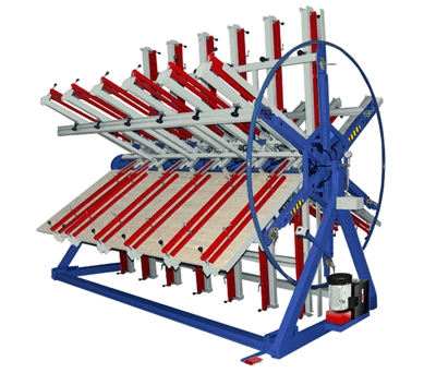 Гидравлический роторный пресс для бруса и щита с шестью рабочими полями